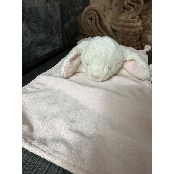 '14 Carters Pink Bunny Rabbit Long Lovey Velvet Knotted Security Blanket L31474H - Picture 9 of 16